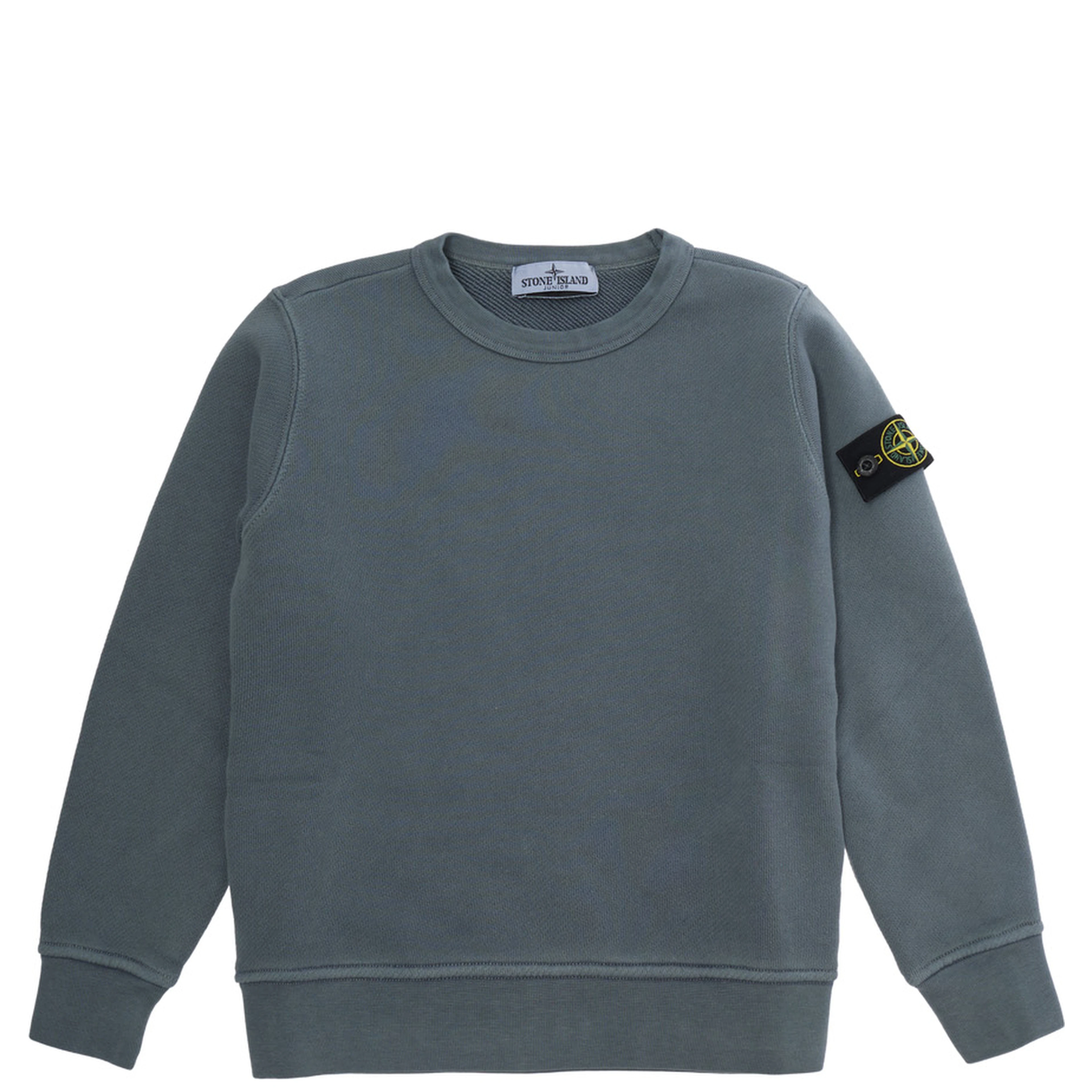 blue Hoodie with logo patch on the sleeve in cotton for Boy