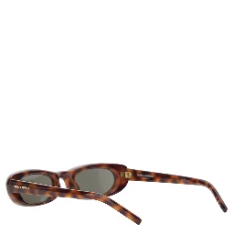 557 Brown Sunglasses with cat-eye leopard design and Logo lettering on the temples in acetate for women