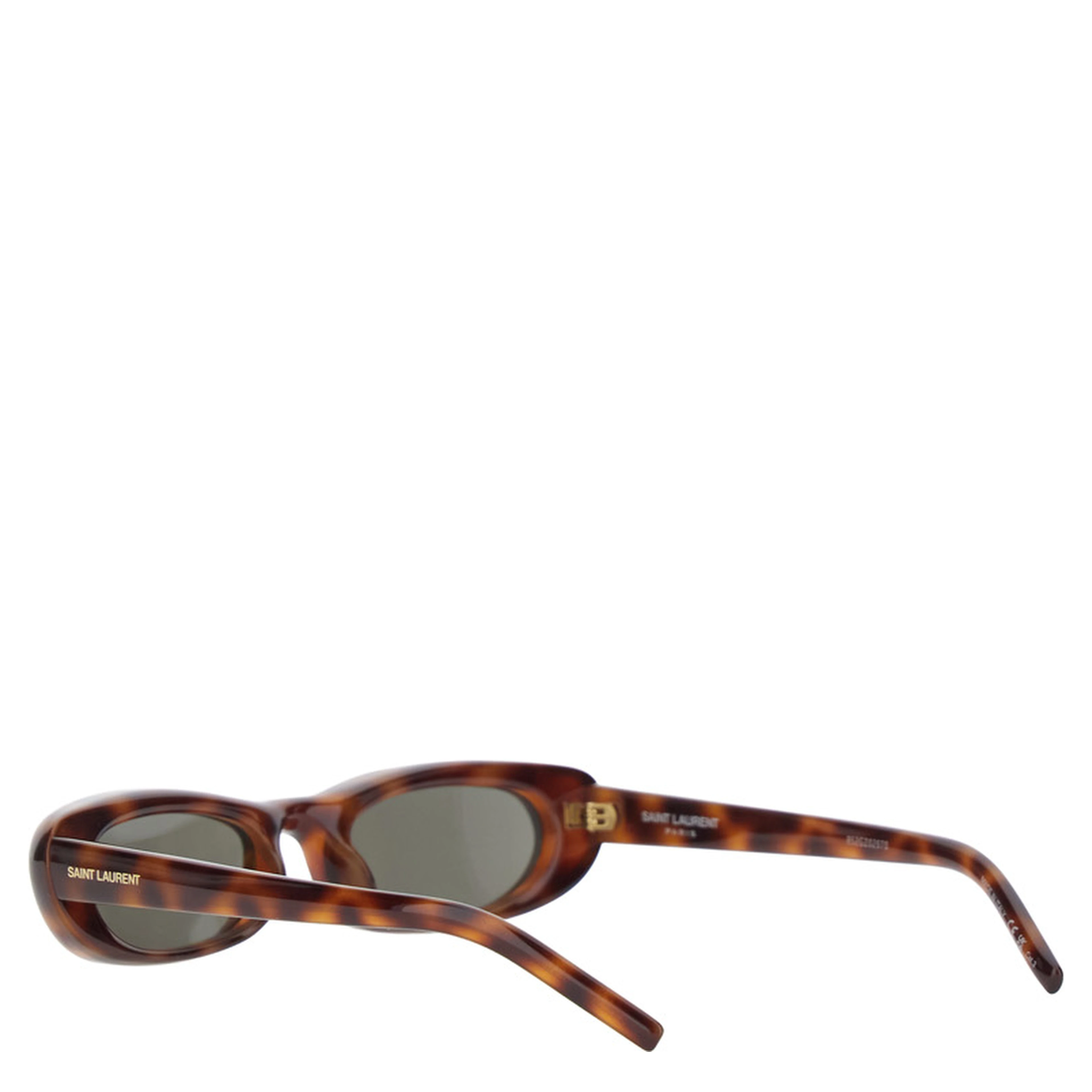 557 Brown Sunglasses with cat-eye leopard design and Logo lettering on the temples in acetate for women