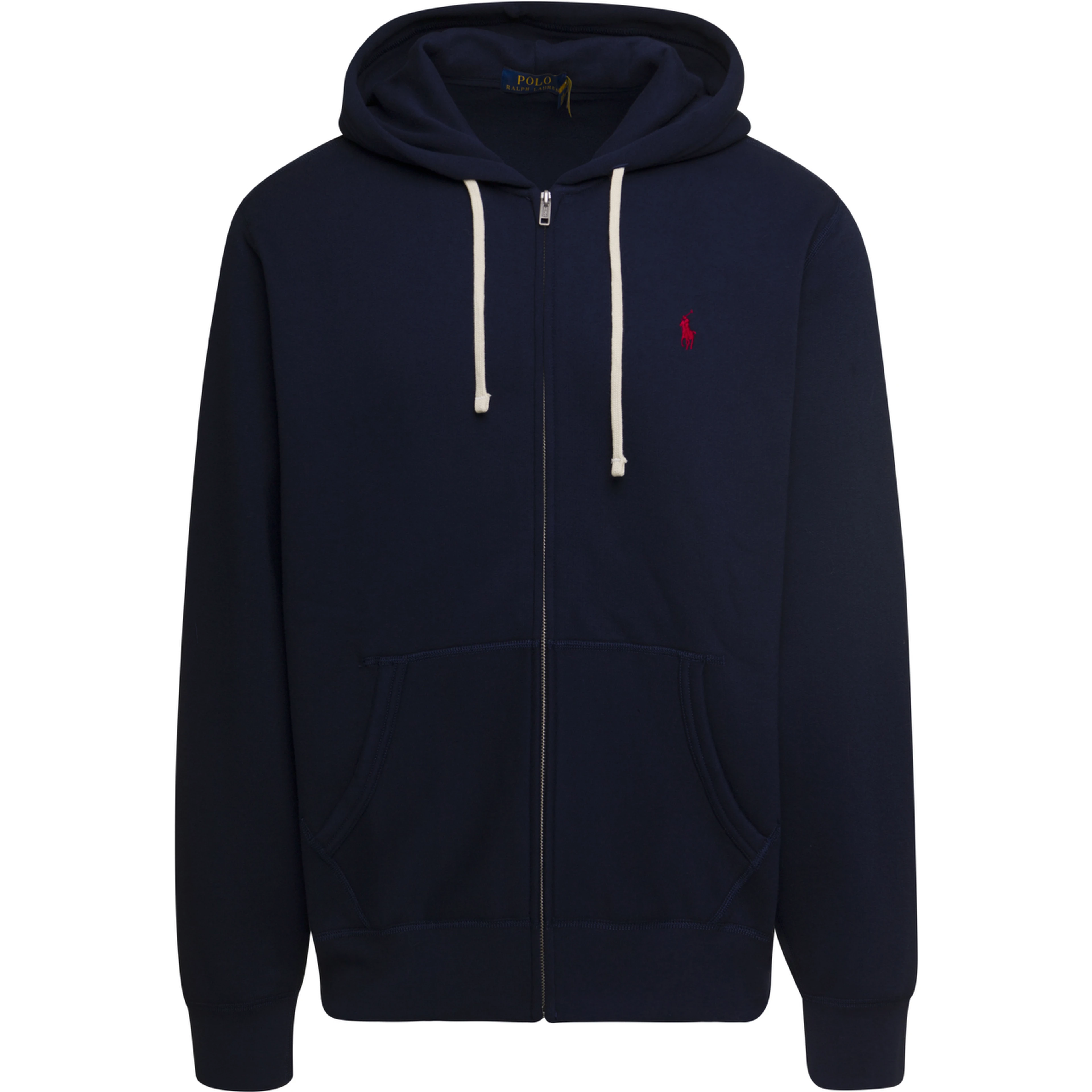 Blue Hooded Sweatshirt with Logo Embroidery in Blend Cotton Men
