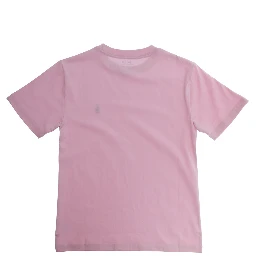 Pink T-Shirt with Front Logo in Cotton for Women