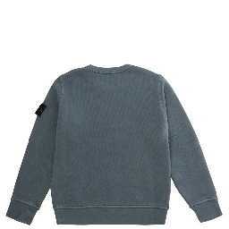 blue Hoodie with logo patch on the sleeve in cotton for Boy
