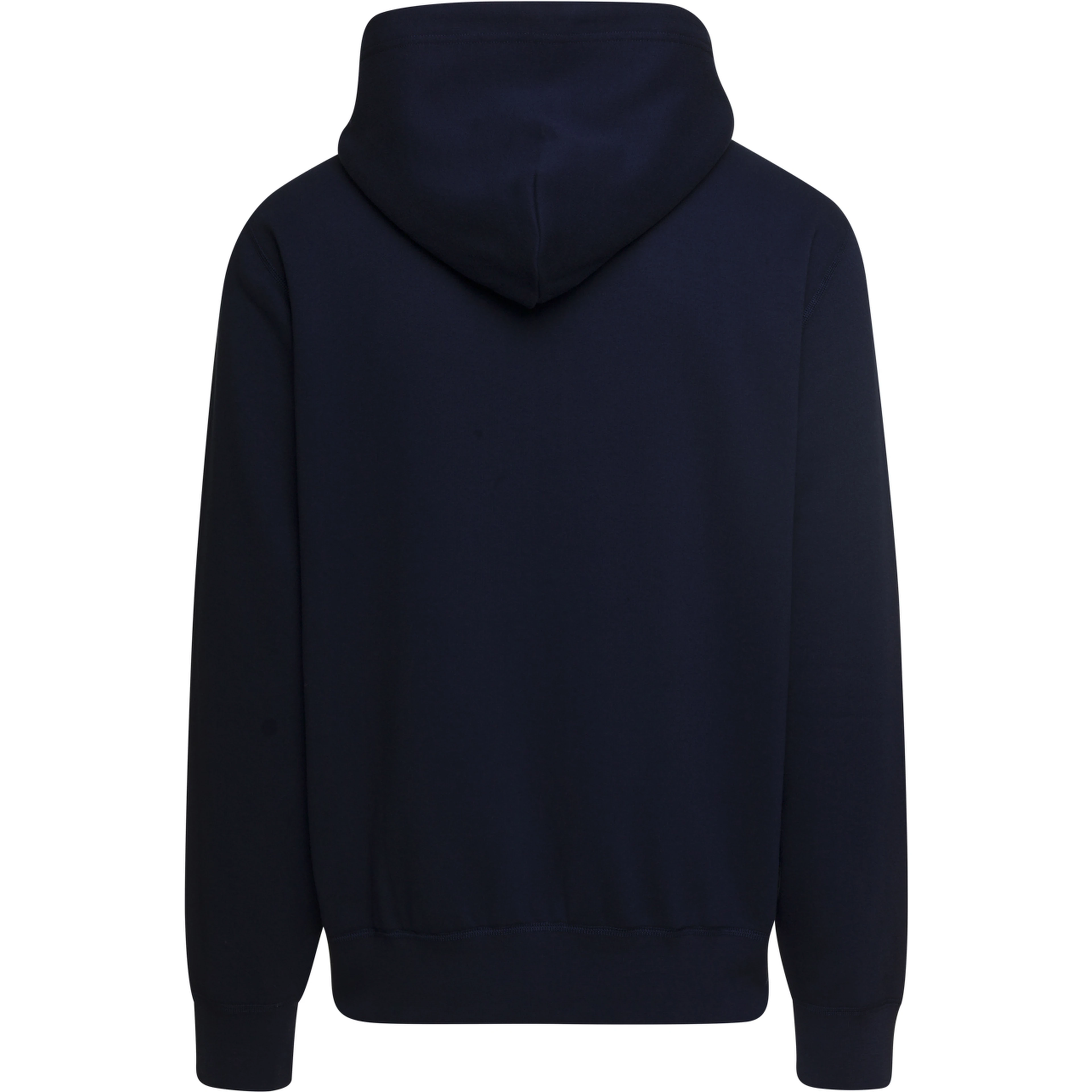 Blue Hooded Sweatshirt with Logo Embroidery in Blend Cotton Men
