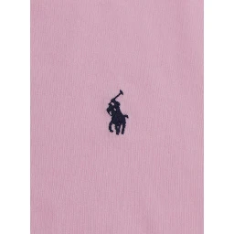 Pink T-Shirt with Front Logo in Cotton for Women