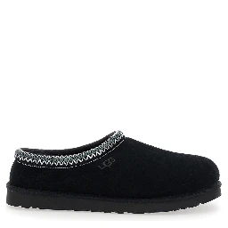 Mule Tasman with Logo Embossed in Suede Black Men