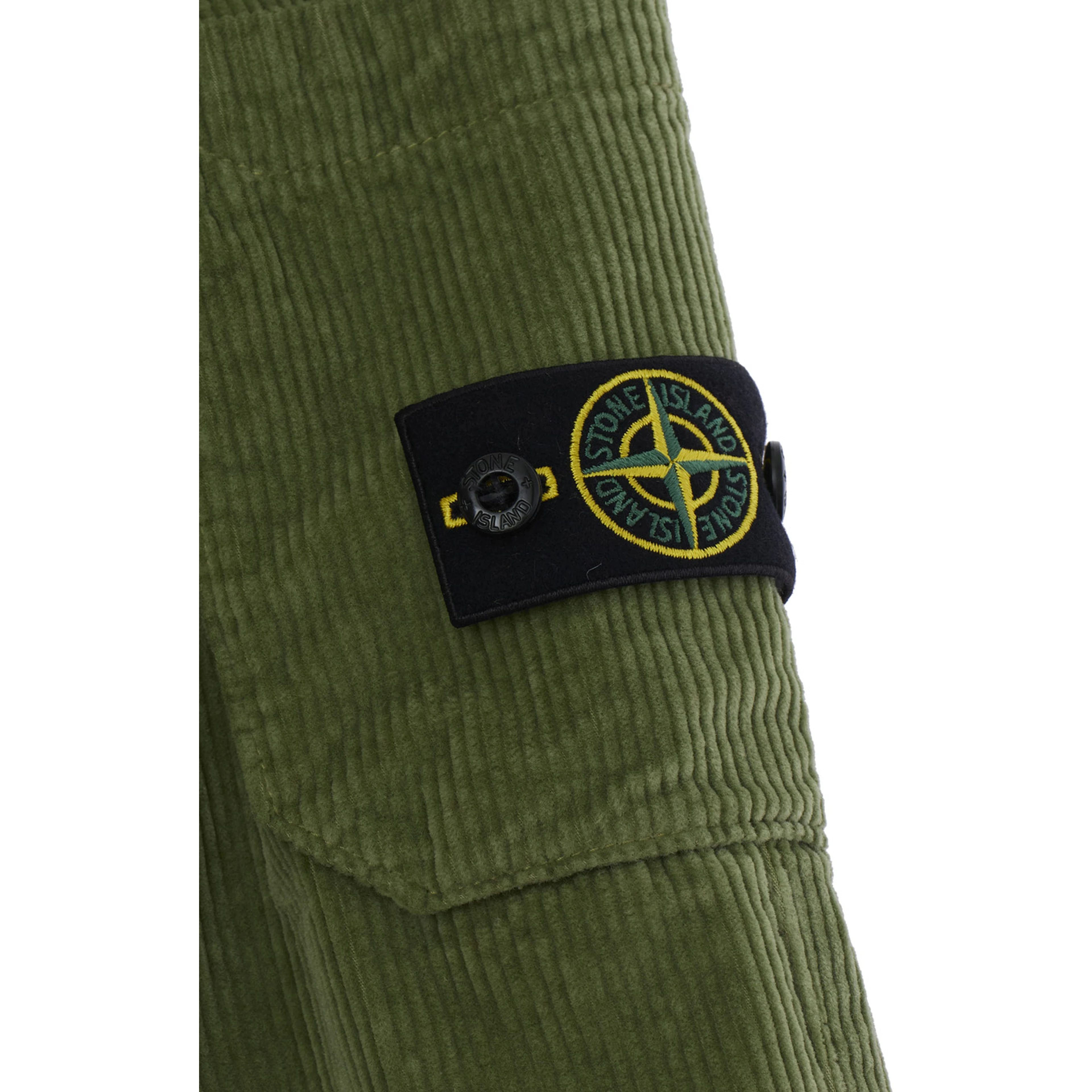 Green Pants with elasticated waist and logo patch on the front in cotton Boy