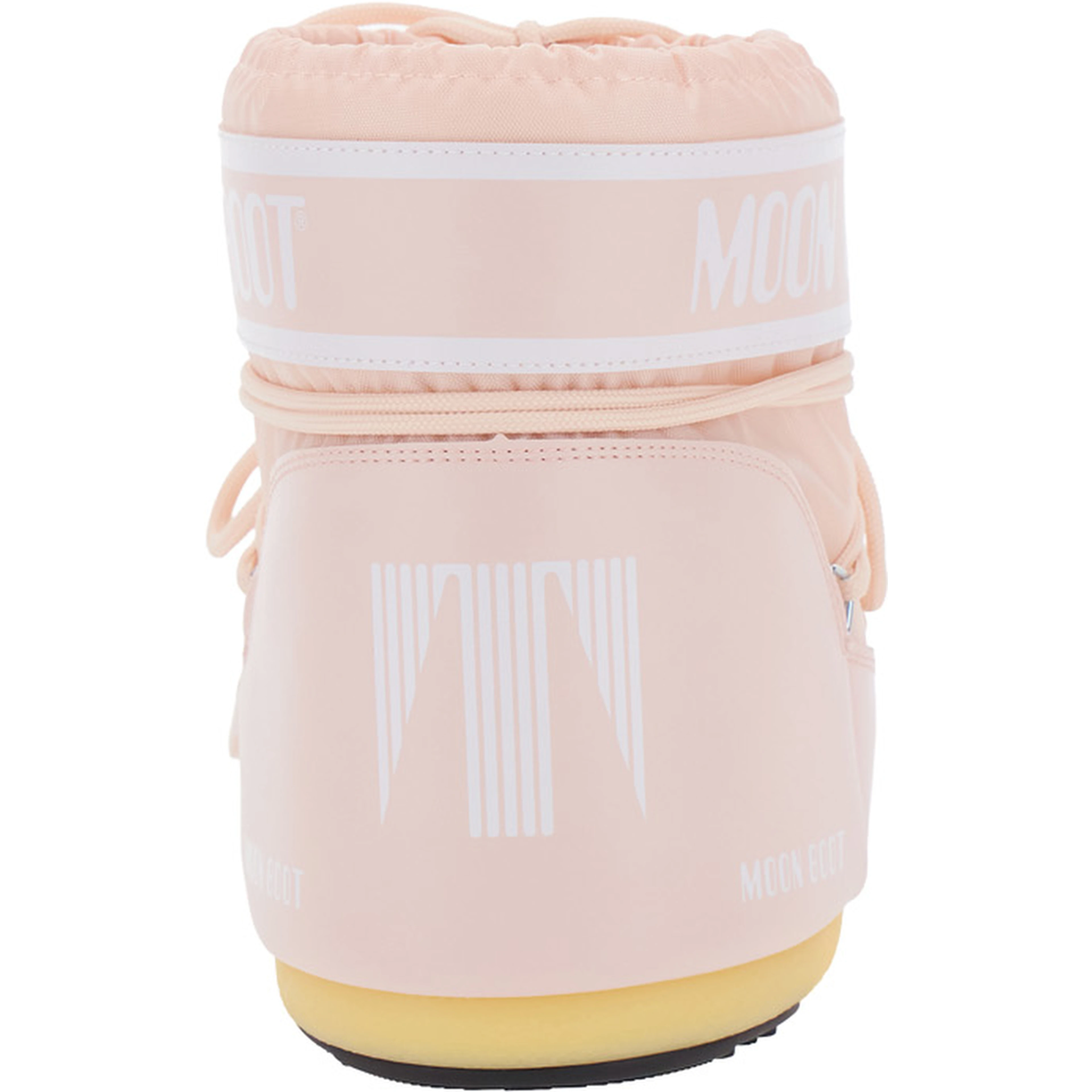 Pink ankle boots with logo lettering and lace-up closure in Tech Fabric women