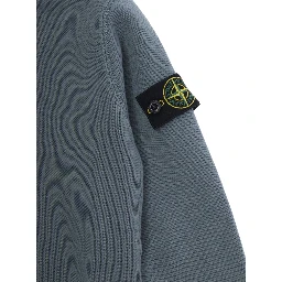 blue Hoodie with logo patch on the sleeve in cotton for Boy