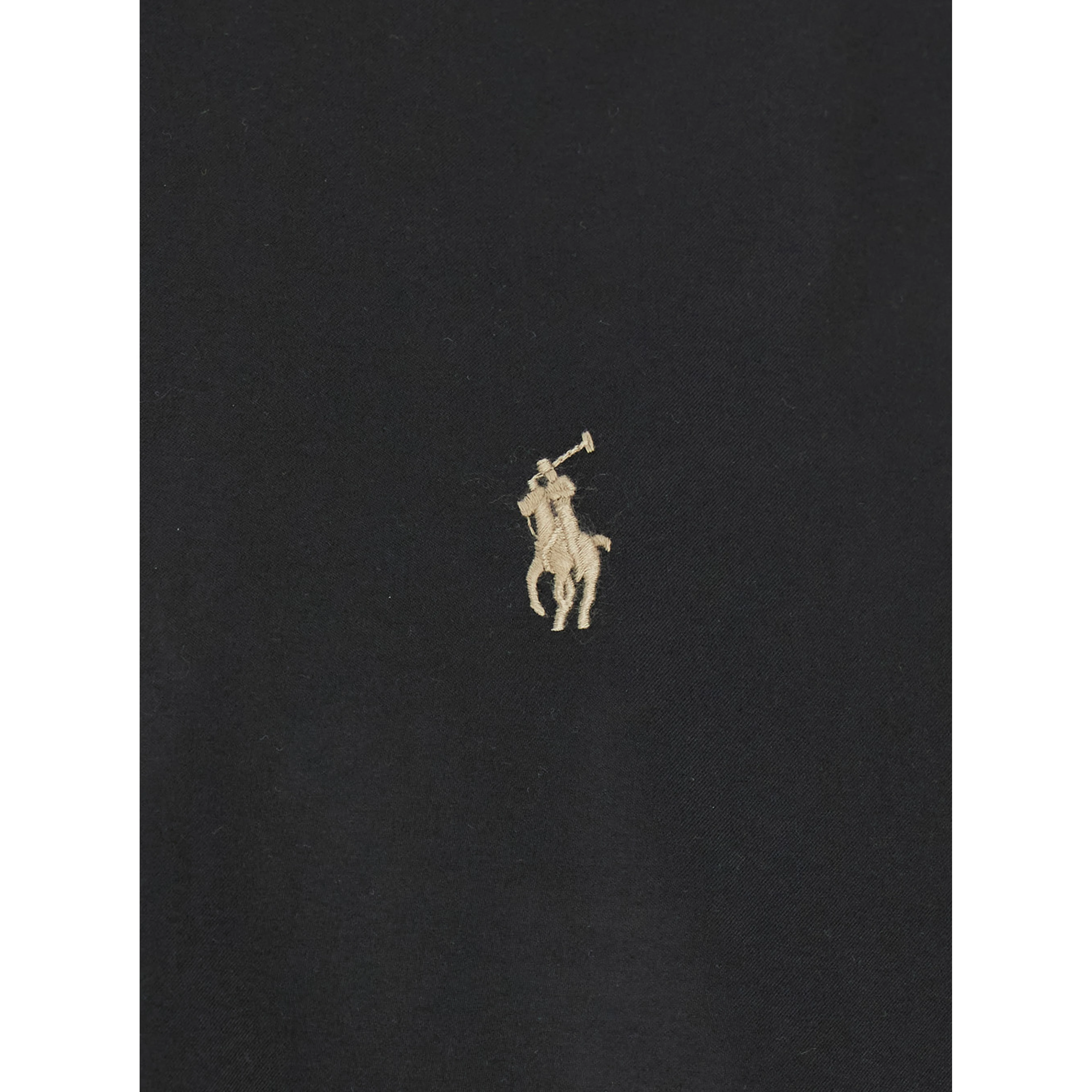 Jacket with Classic Collar and Pony Detail on the Front in Black Tech Fabric for Men