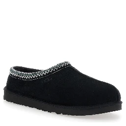 Mule Tasman with Logo Embossed in Suede Black Men