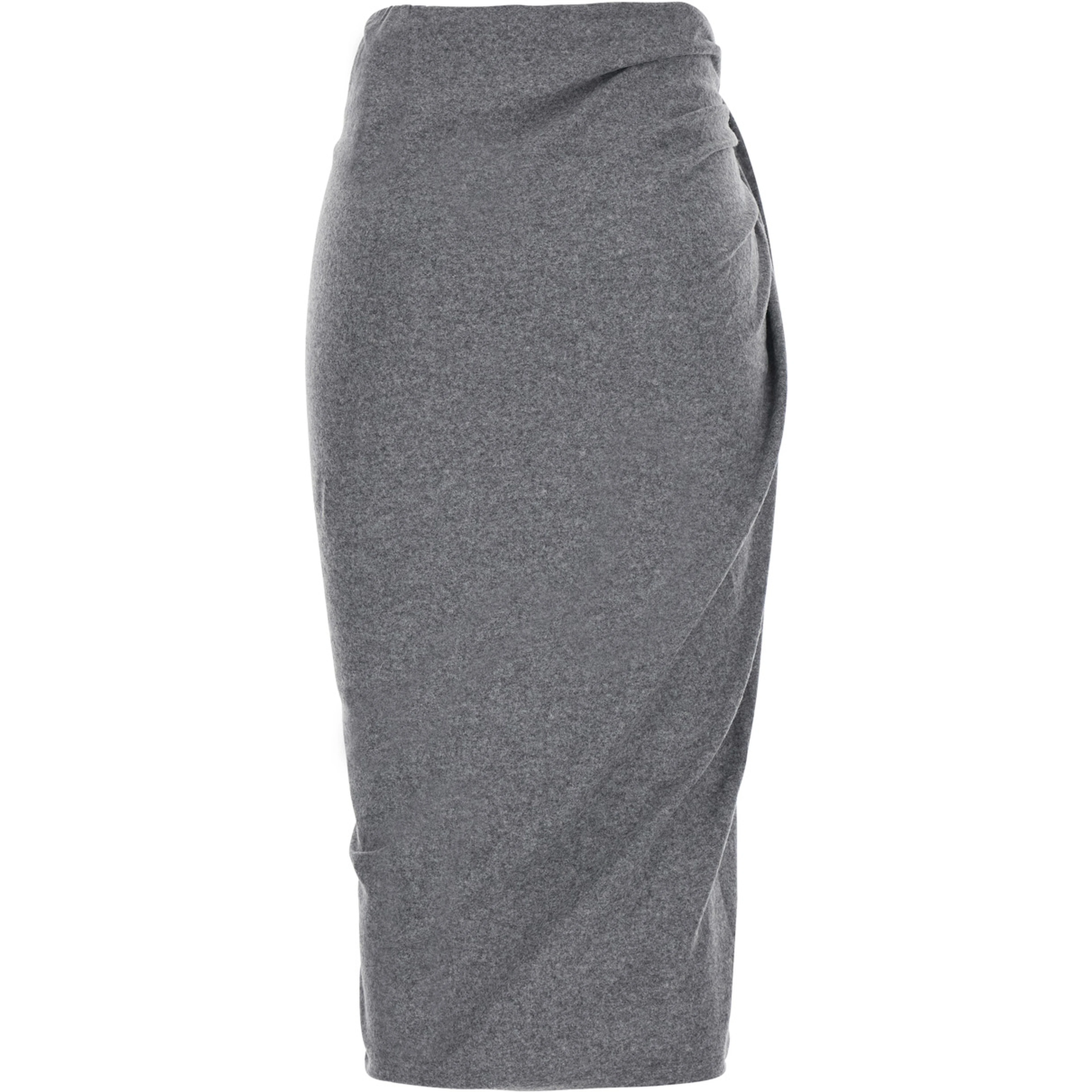JELDIA grey Skirt with gathered design in fabric and wool for women