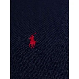 Blue Hooded Sweatshirt with Logo Embroidery in Blend Cotton Men