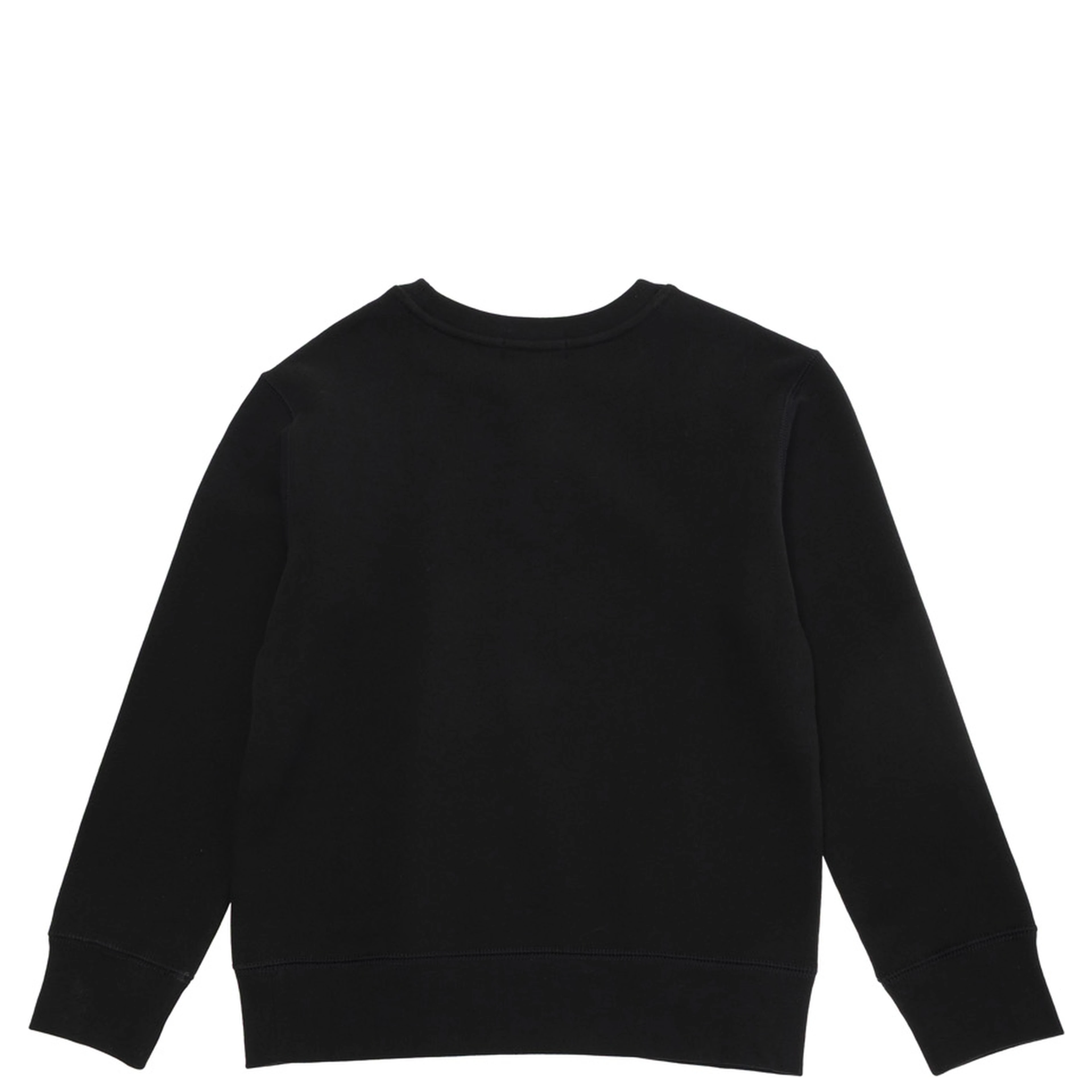 Sweatshirt with V-Neck and Pony Embroidery in Cotton Blend Black Boy