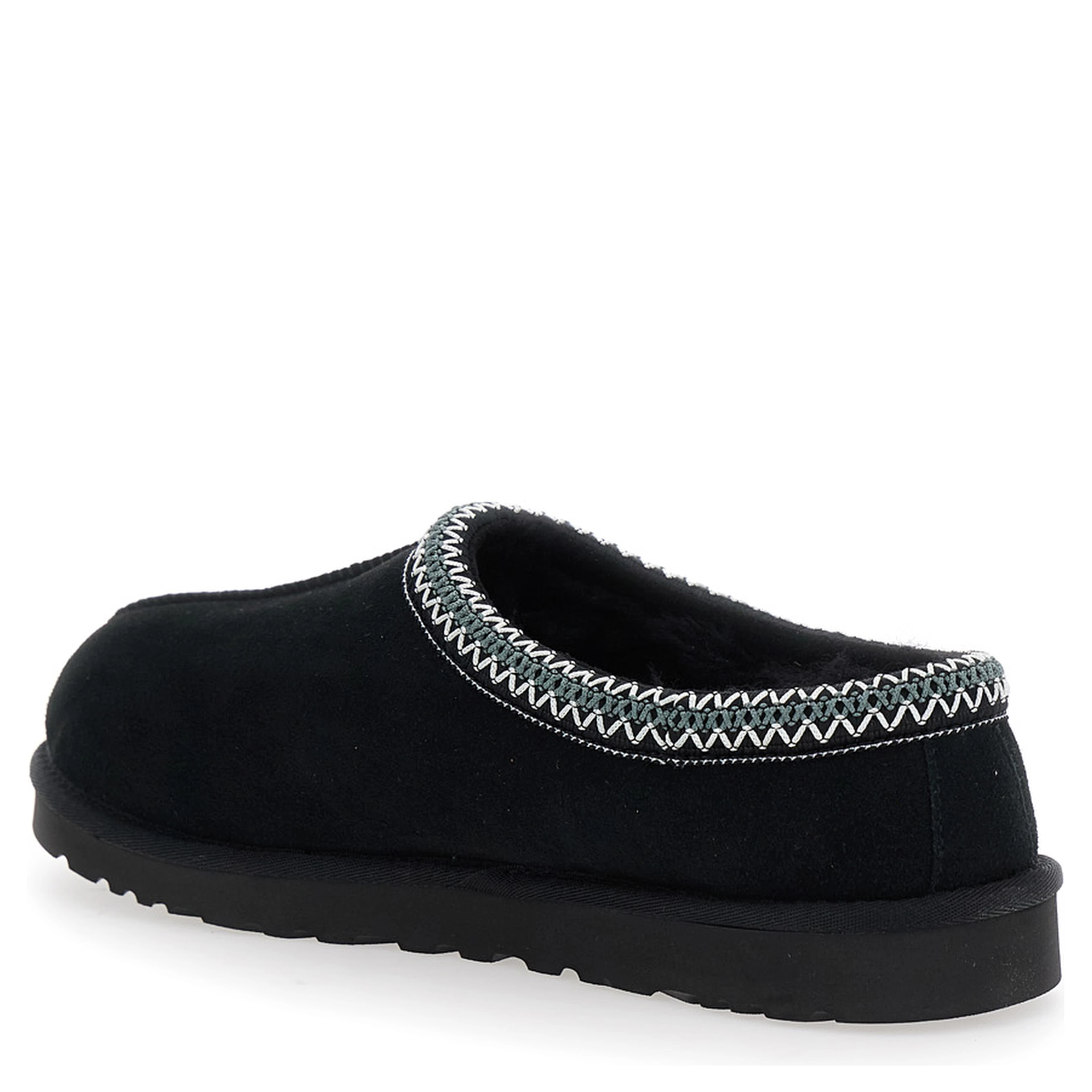 Mule Tasman with Logo Embossed in Suede Black Men