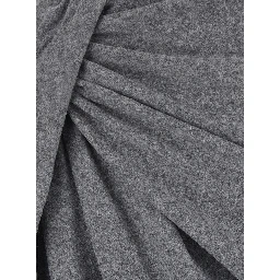 JELDIA grey Skirt with gathered design in fabric and wool for women