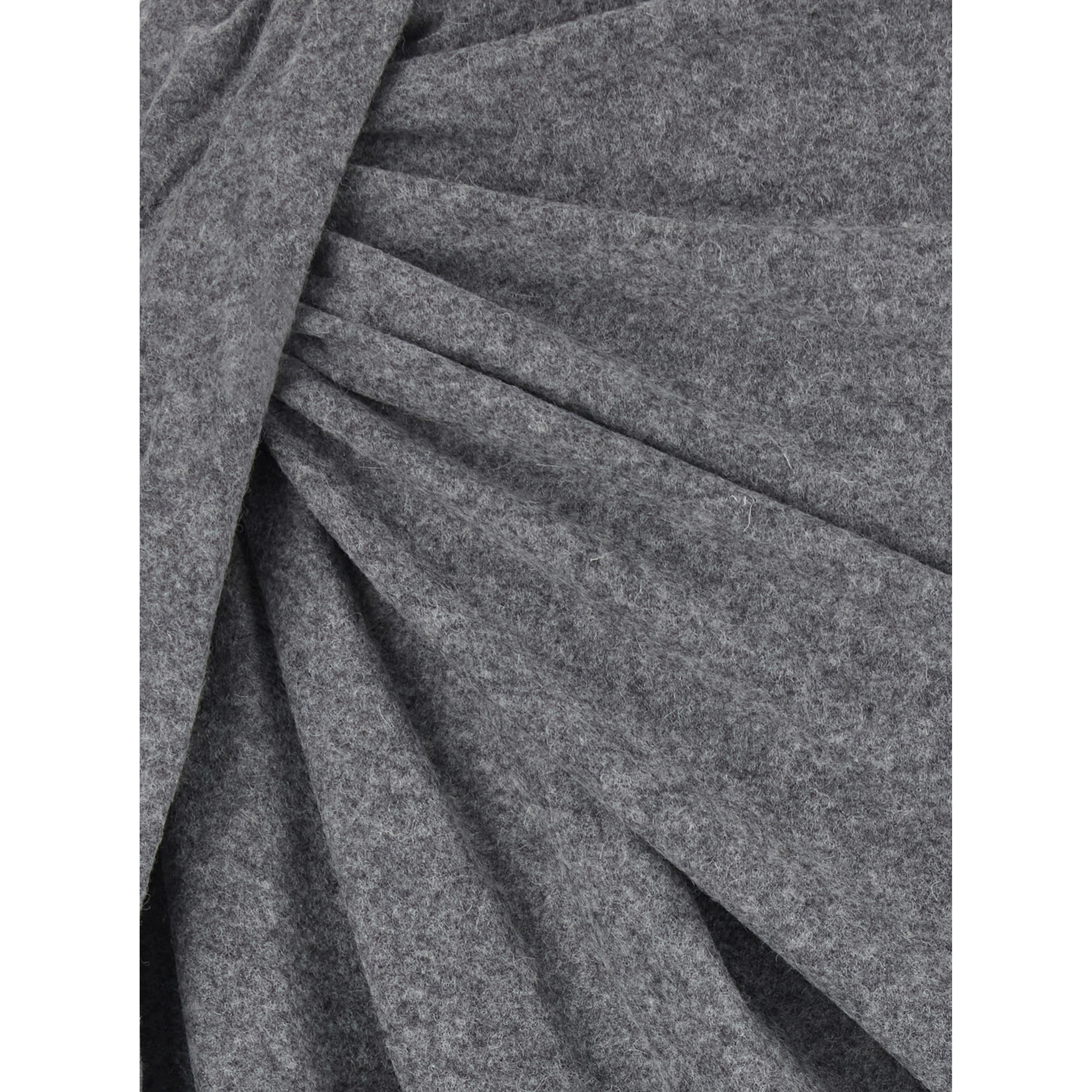 JELDIA grey Skirt with gathered design in fabric and wool for women