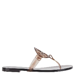 Brown Sandals with Flip-Flop Design and Miller Plate in TPU women