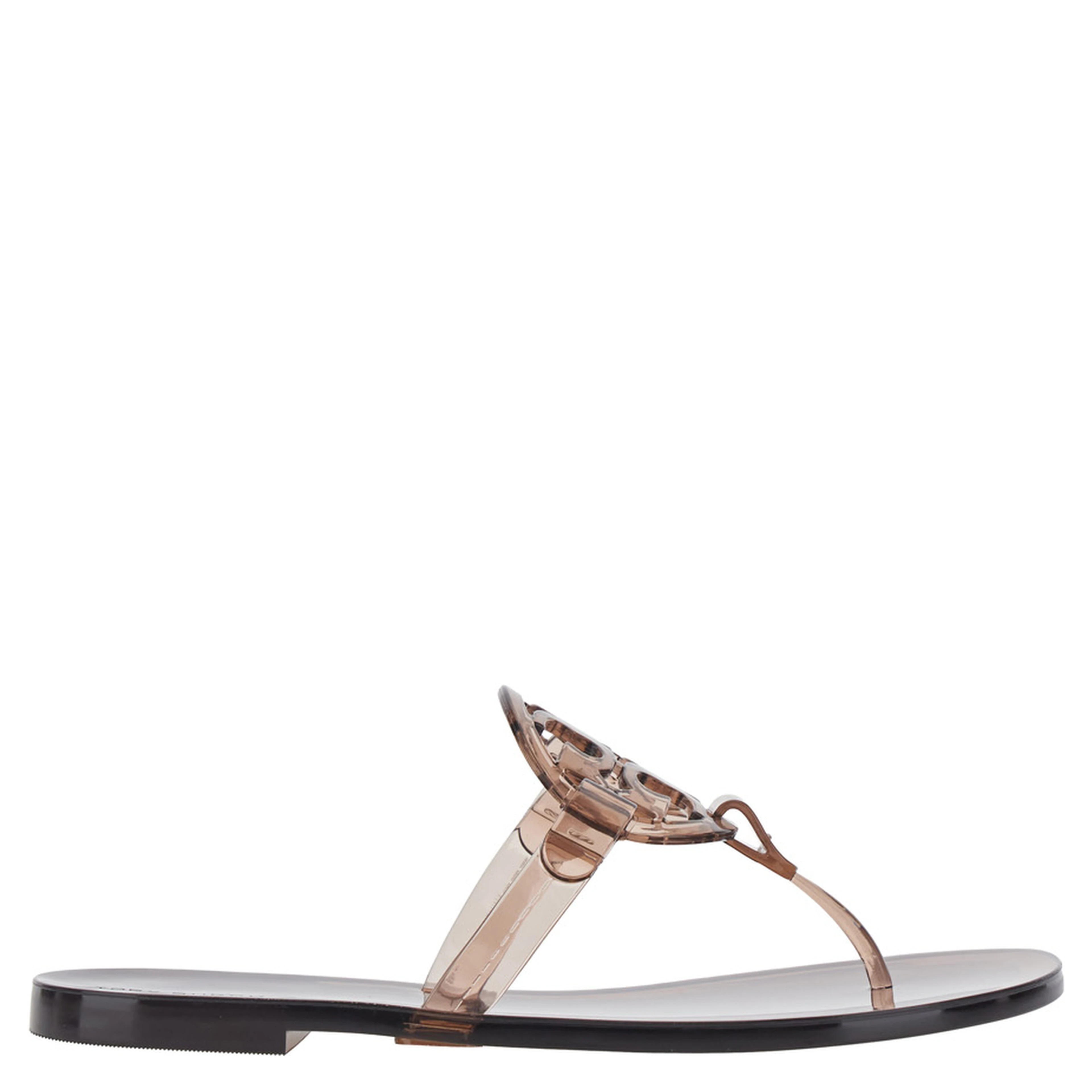 Brown Sandals with Flip-Flop Design and Miller Plate in TPU women