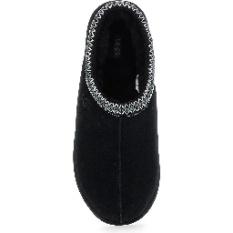 Mule Tasman with Logo Embossed in Suede Black Men