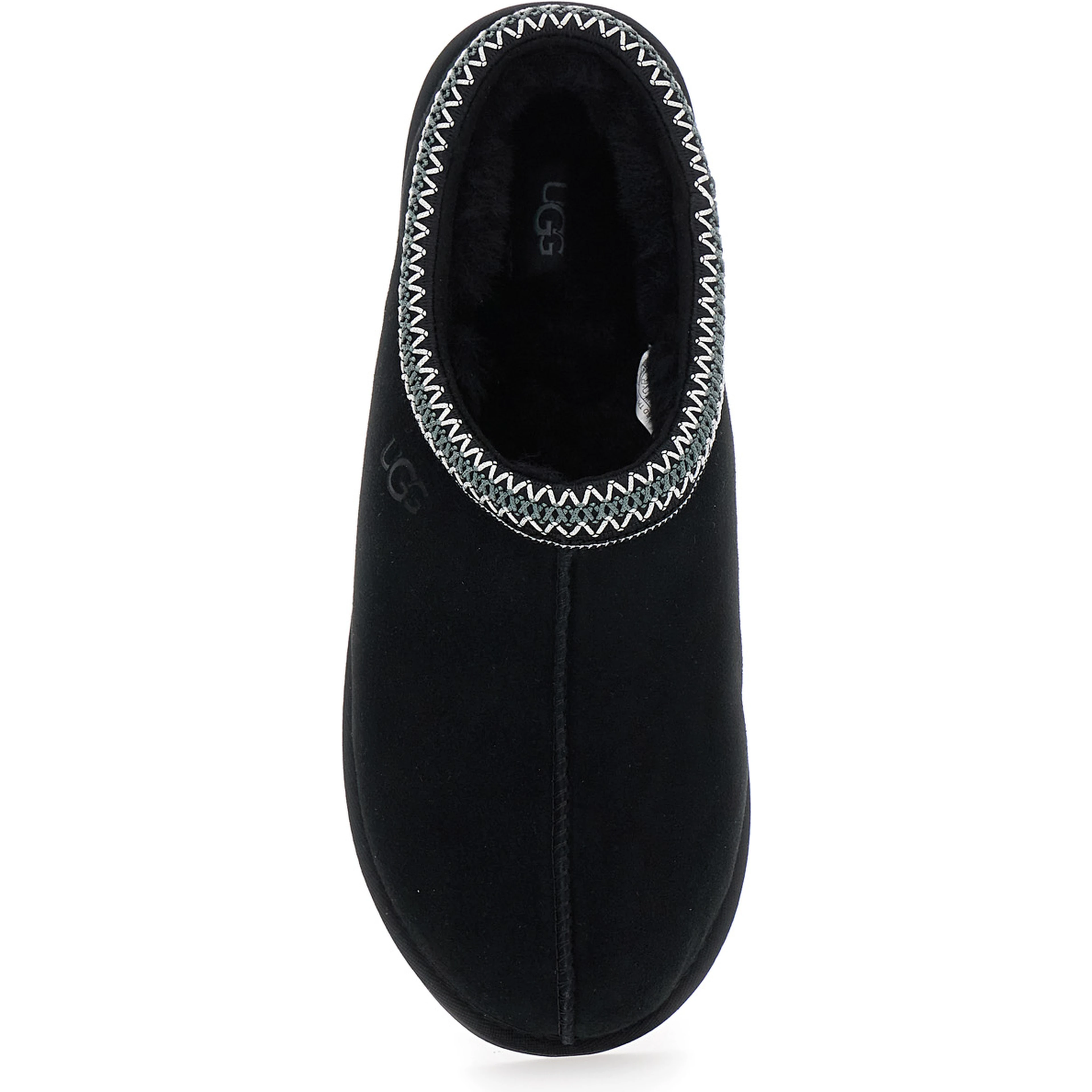 Mule Tasman with Logo Embossed in Suede Black Men
