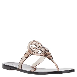 Brown Sandals with Flip-Flop Design and Miller Plate in TPU women