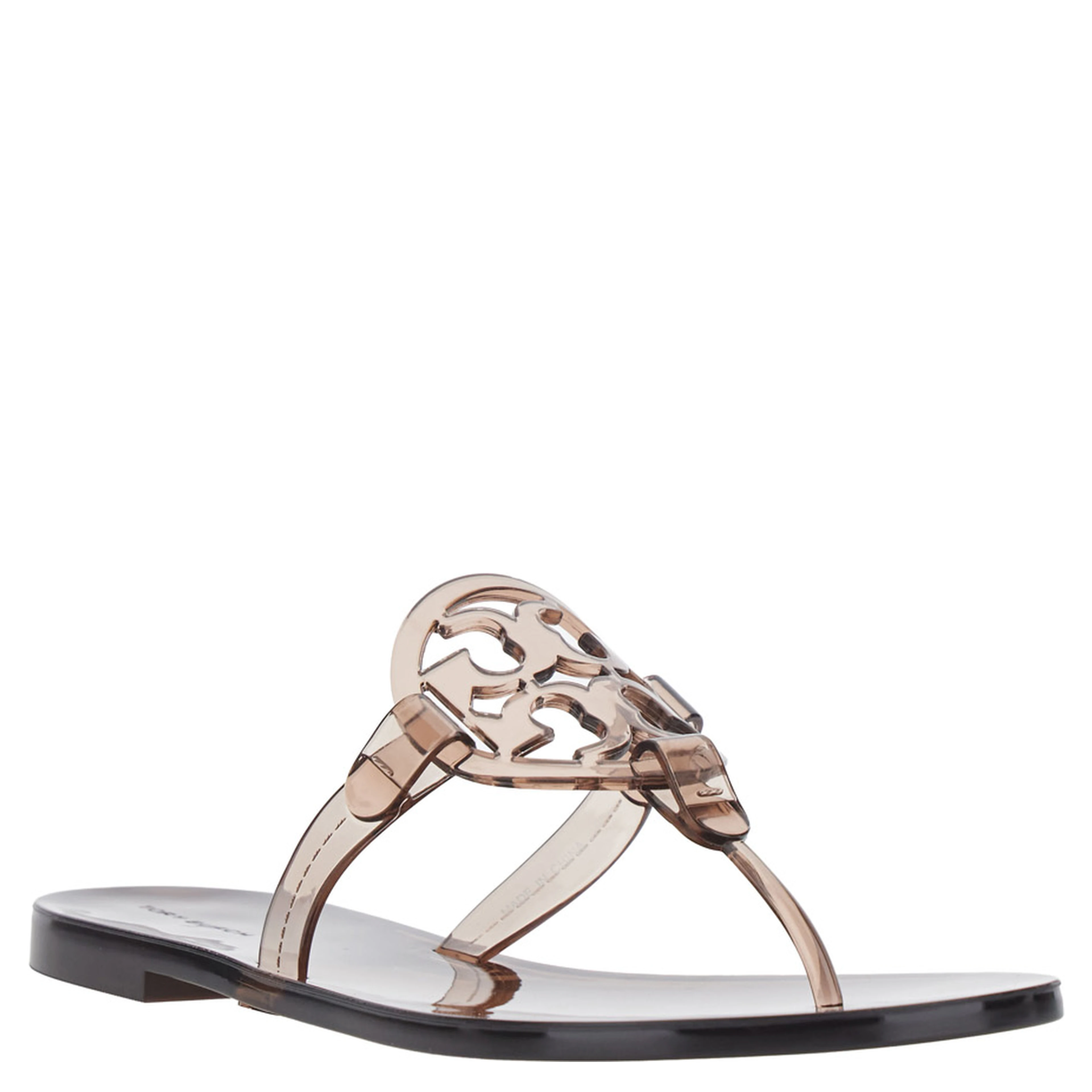 Brown Sandals with Flip-Flop Design and Miller Plate in TPU women