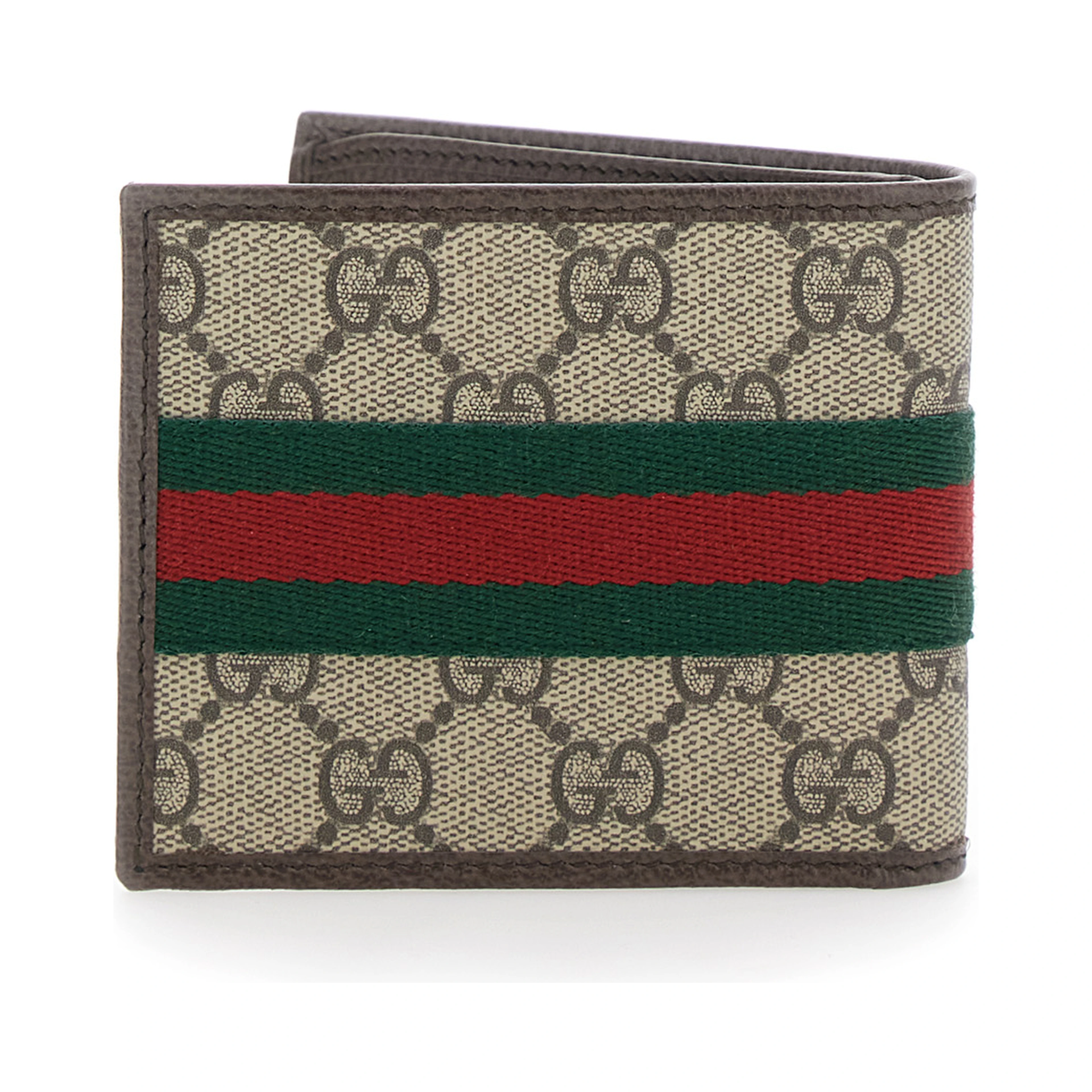 Wallet Ophidia with GG Logo and Web Motif in GG Canvas Beige Men