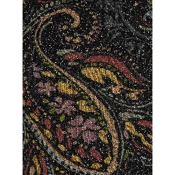 Multicolor Long sleeveless round neck dress with all-over embroidery in Tech Fabric for women