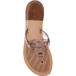 Brown Sandals with Flip-Flop Design and Miller Plate in TPU women