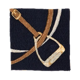 Large square scarf with logo and blue Tech Fabric unisex