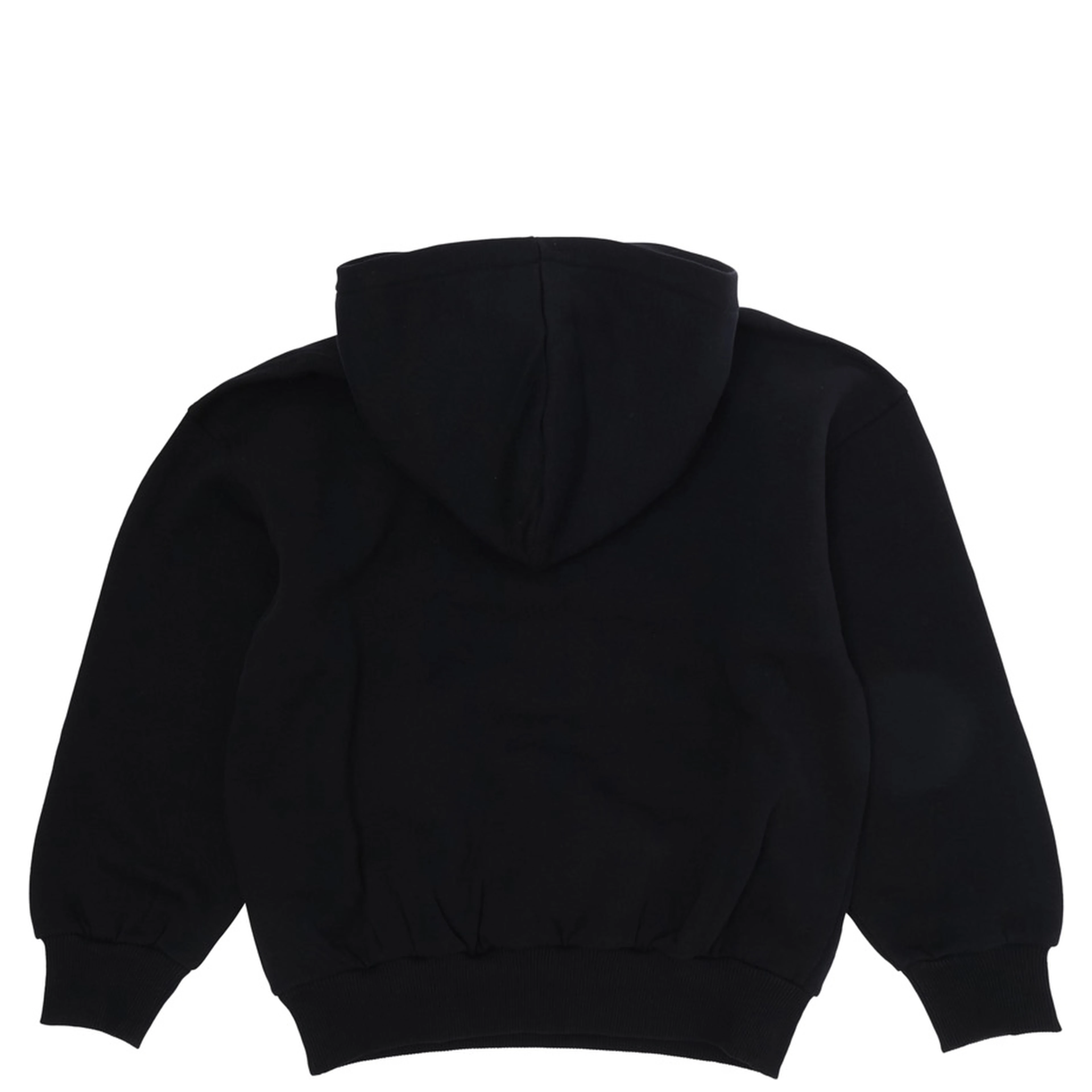 Black hoodie with logo lettering on the front in cotton Boy
