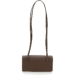 MIE BAG is a shoulder bag with elegant details and a brown unisex zip closure