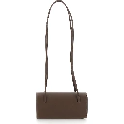 MIE BAG is a shoulder bag with elegant details and a brown unisex zip closure