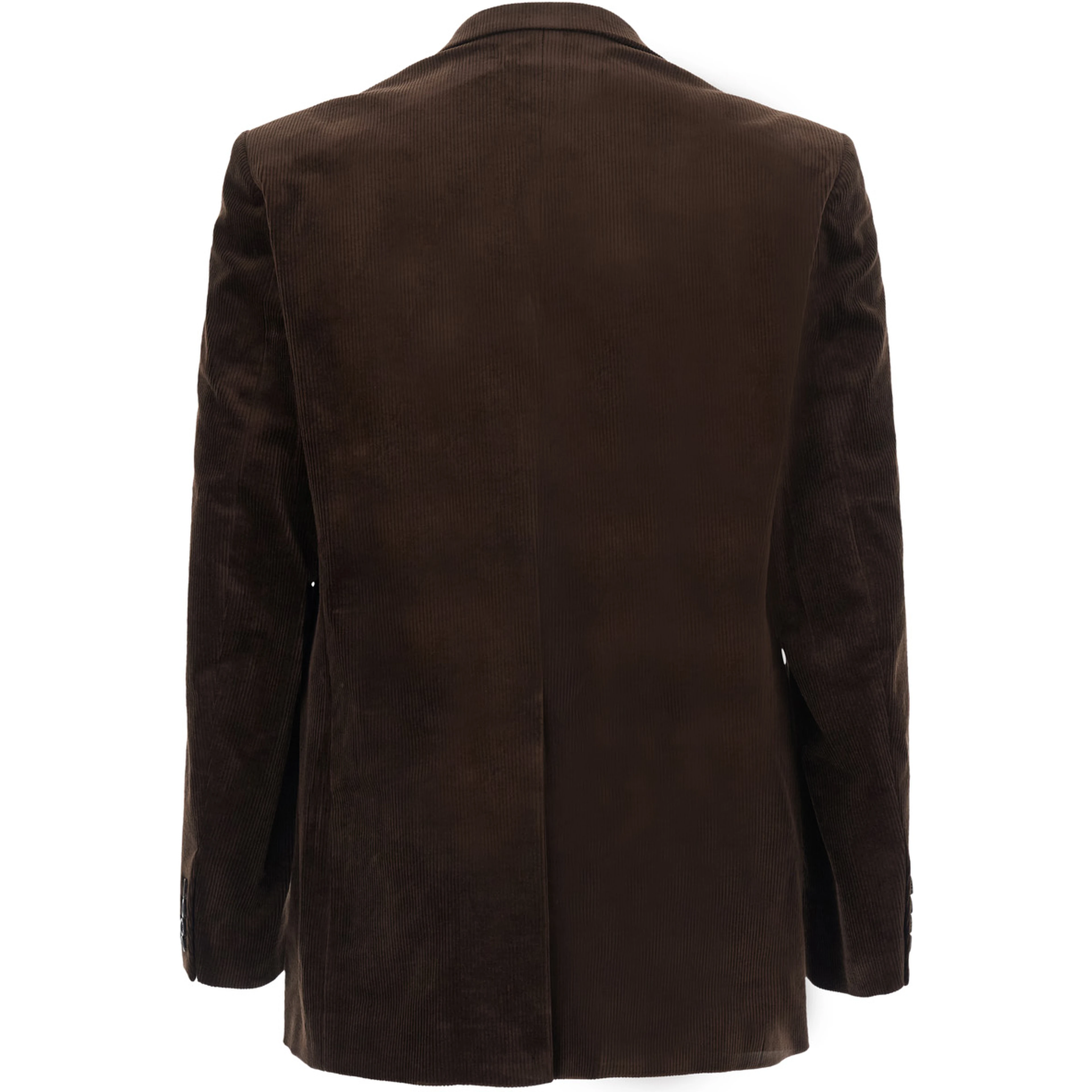 brown single-breasted Jacket with Notched revers in corduroy Men