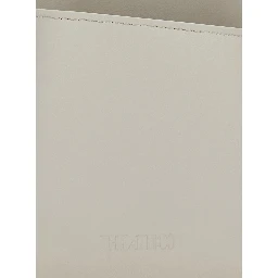 La Passeggiata White Small Shoulder bag with Top Handles and Asymmetric Design in Leather for Women