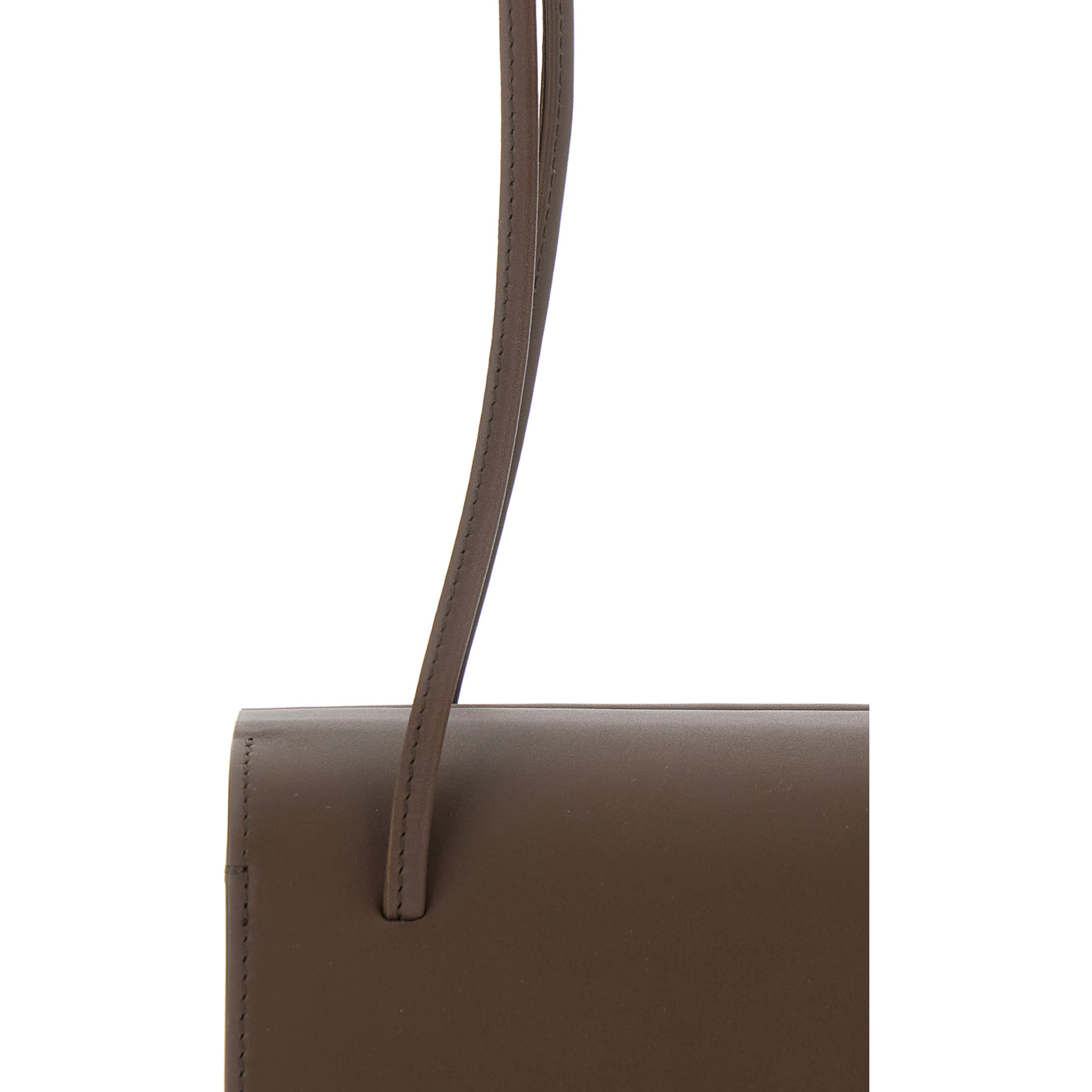 MIE BAG is a shoulder bag with elegant details and a brown unisex zip closure