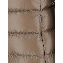 Giada Beige Down jacket with Removable Hood in Tech Fabric for Women