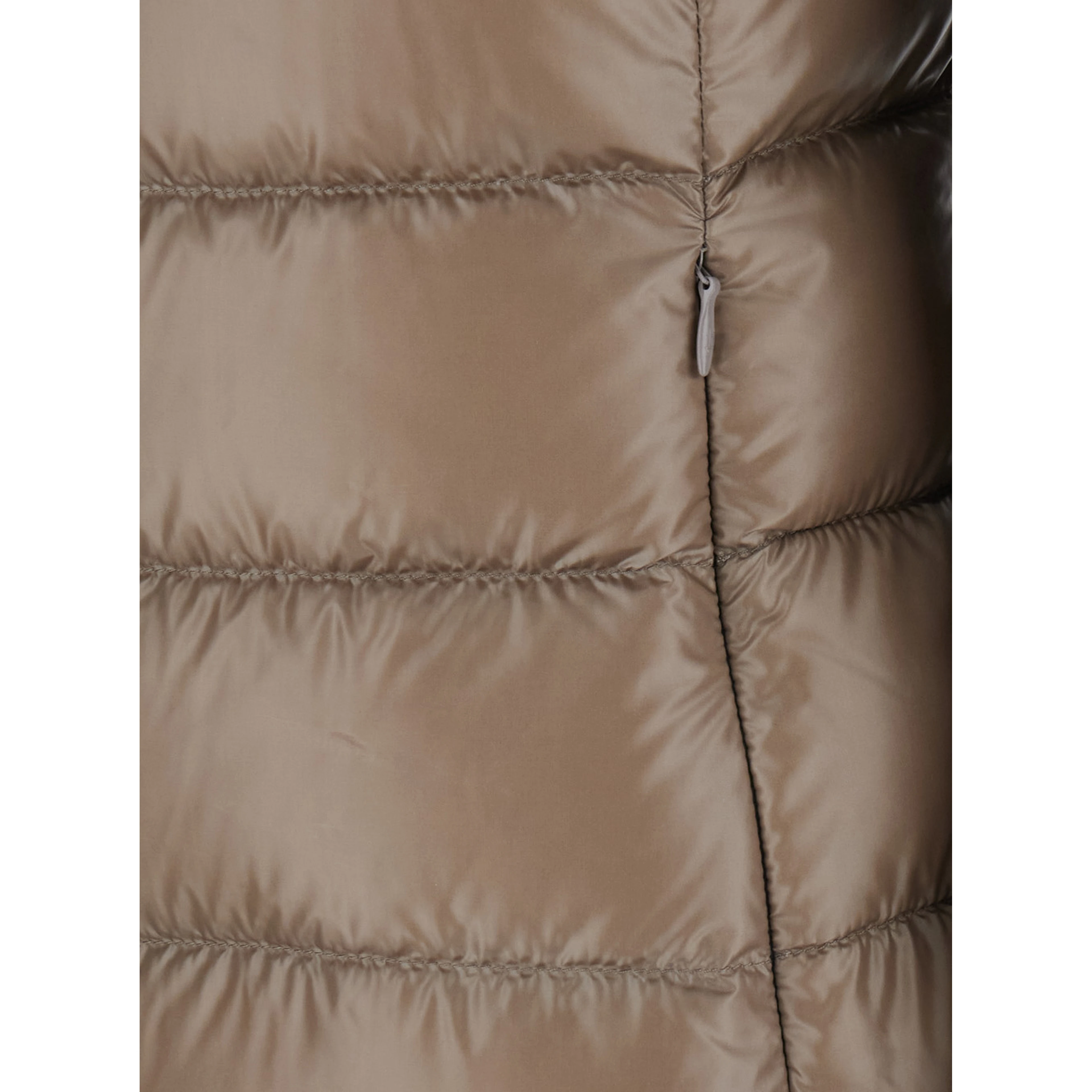 Giada Beige Down jacket with Removable Hood in Tech Fabric for Women