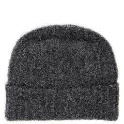 Gray Unisex Wool and Alpaca Beanie