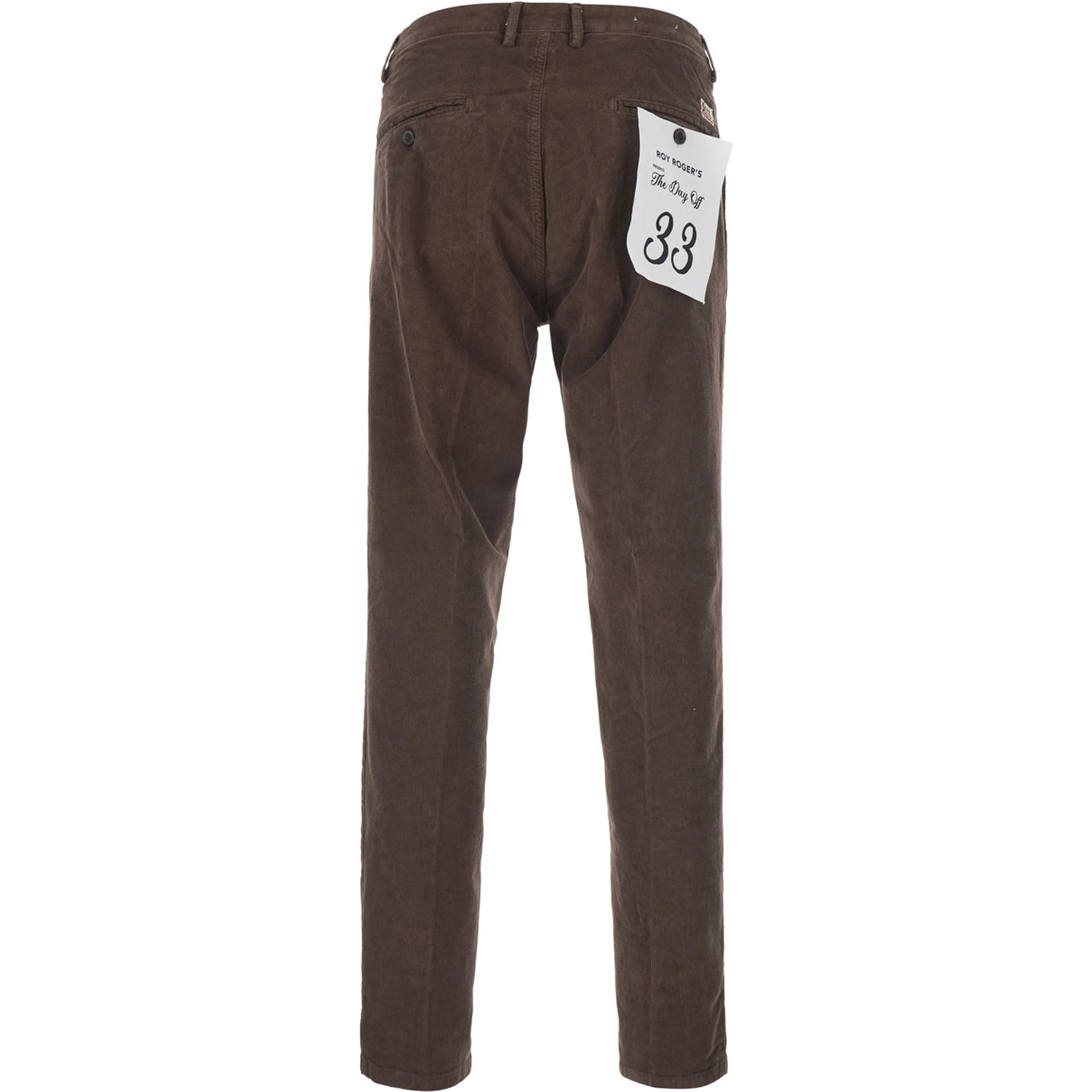 Day Off Brown Pants with Two Welt Pockets on the Back in Corduroy for Men
