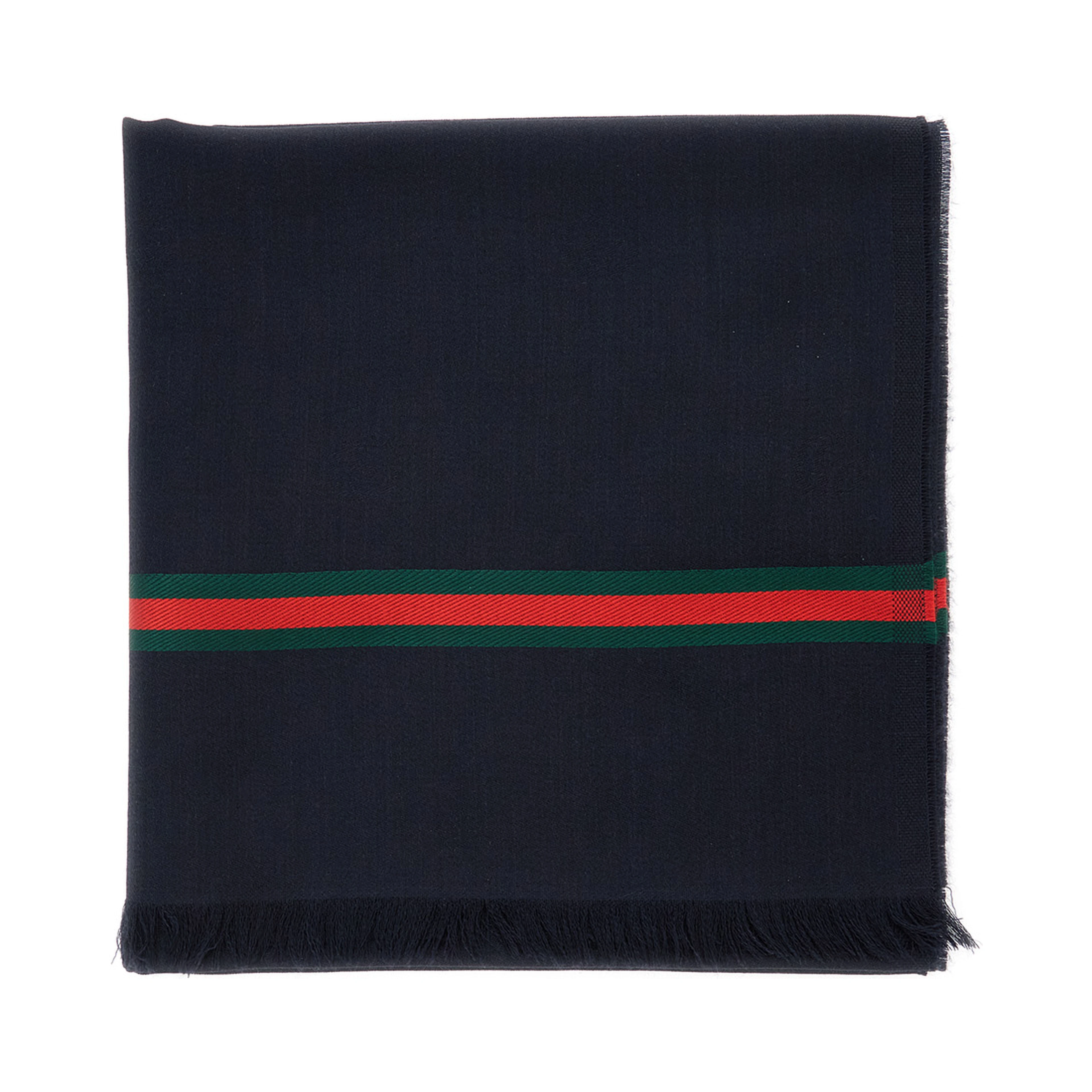 Blue Scarf with Web Detail in Silk Twill for Men