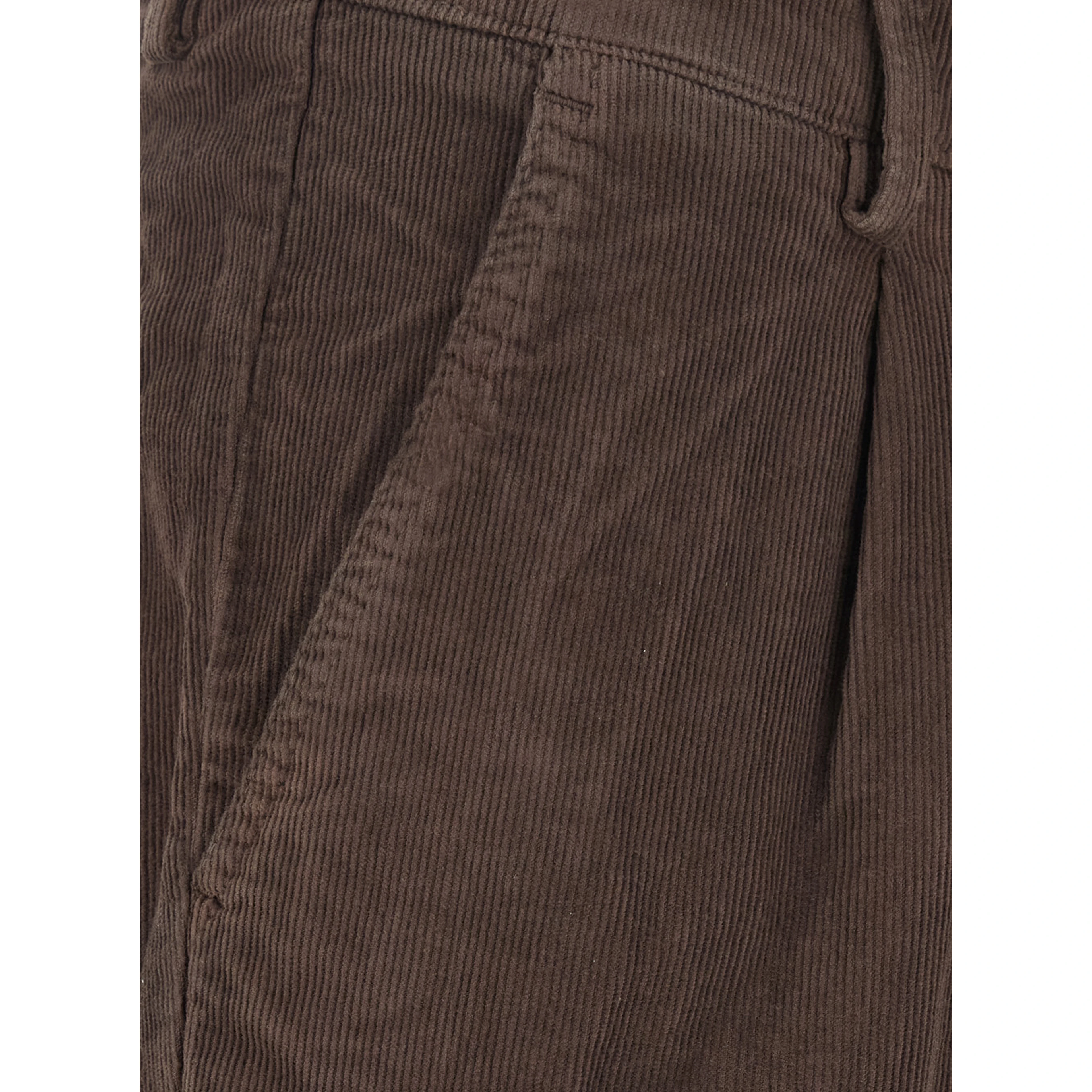 Day Off Brown Pants with Two Welt Pockets on the Back in Corduroy for Men