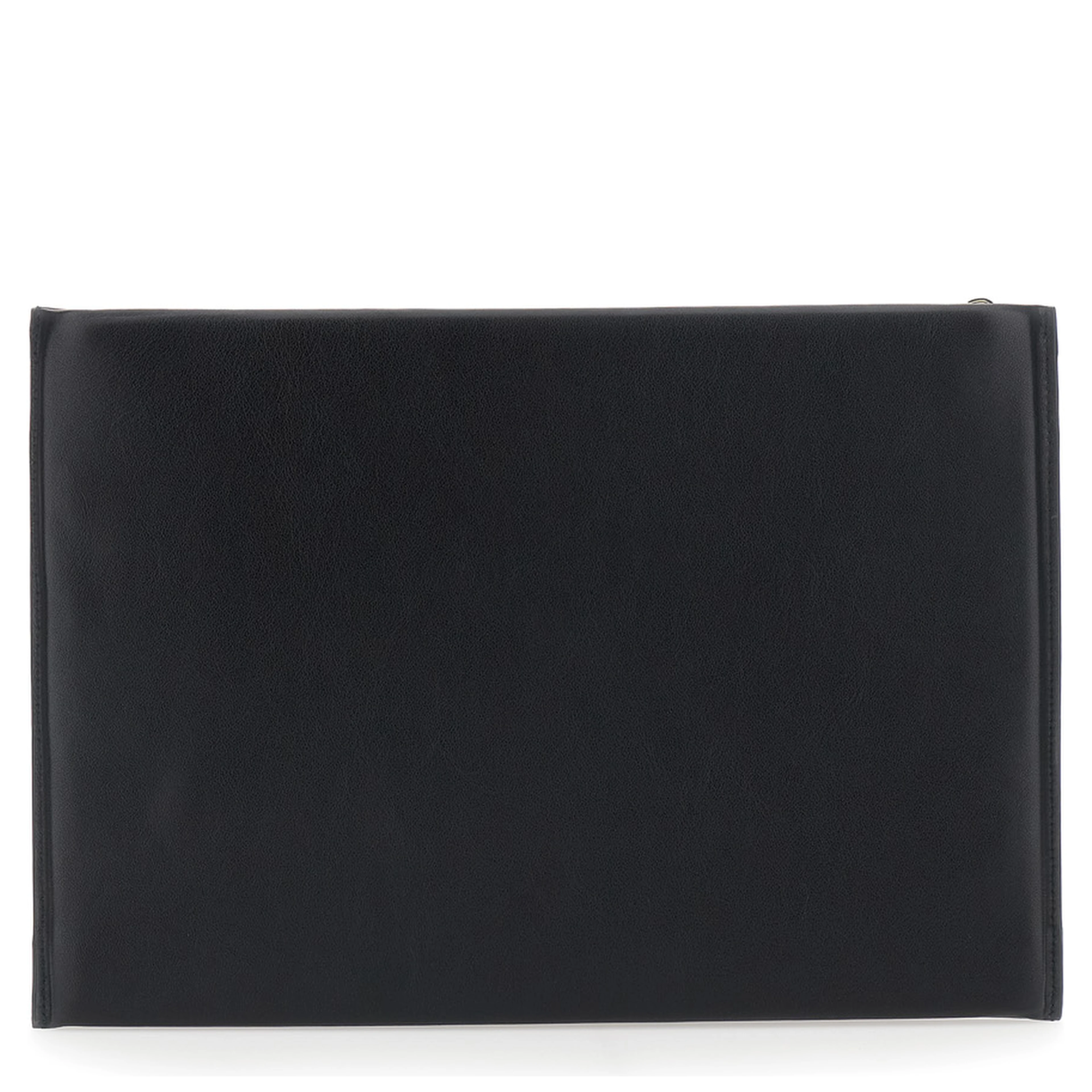Antigona Black Clutch with logo lettering on the front in leather for women