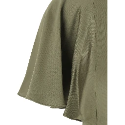 Green  Top with keyhole closure on the back and short sleeves in Tech Fabric for women