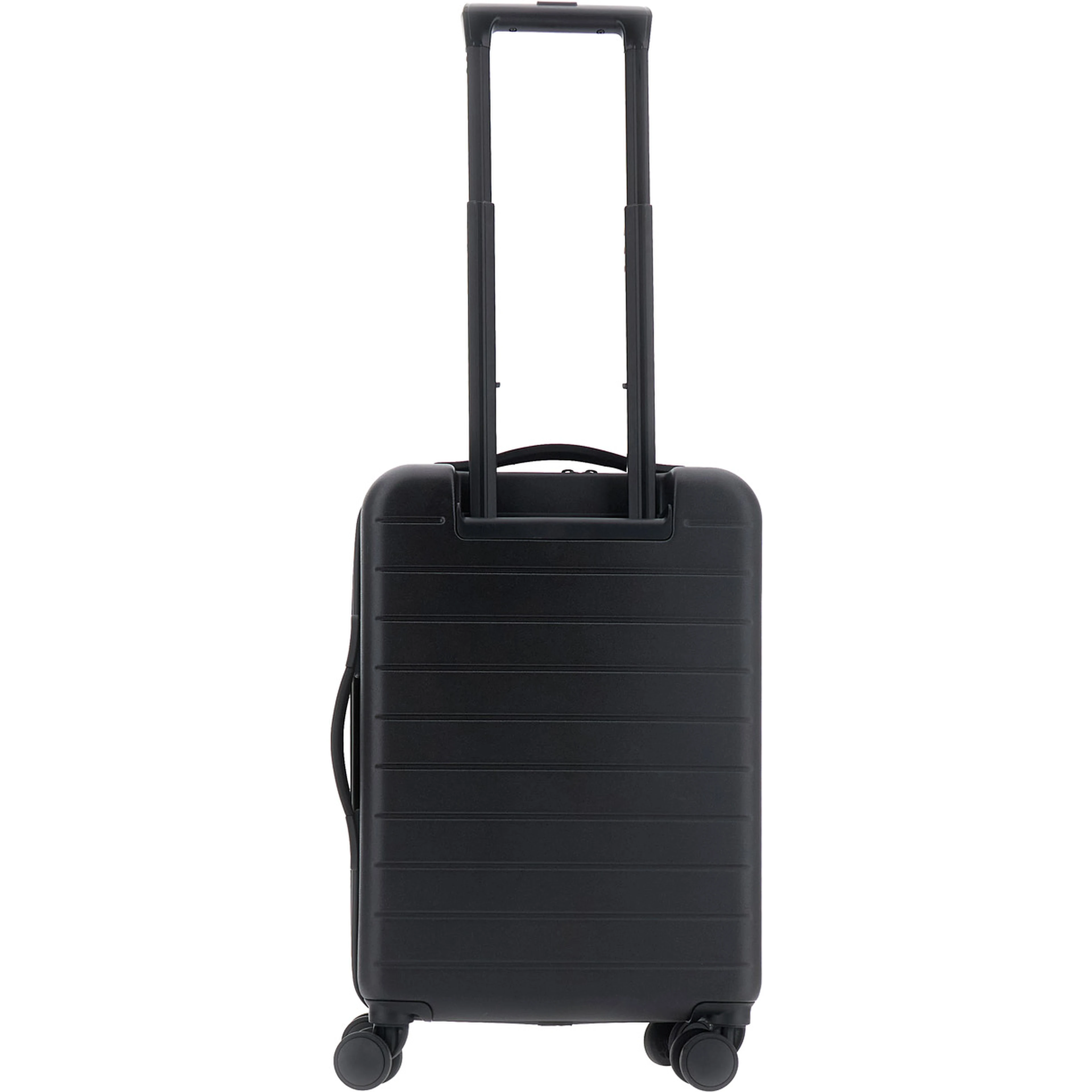 black Trolley suitcase with logo patch on the front in fabric for Men