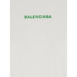 White Crew-Neck T-Shirt with Logo Lettering on Front and Back in Cotton for Men