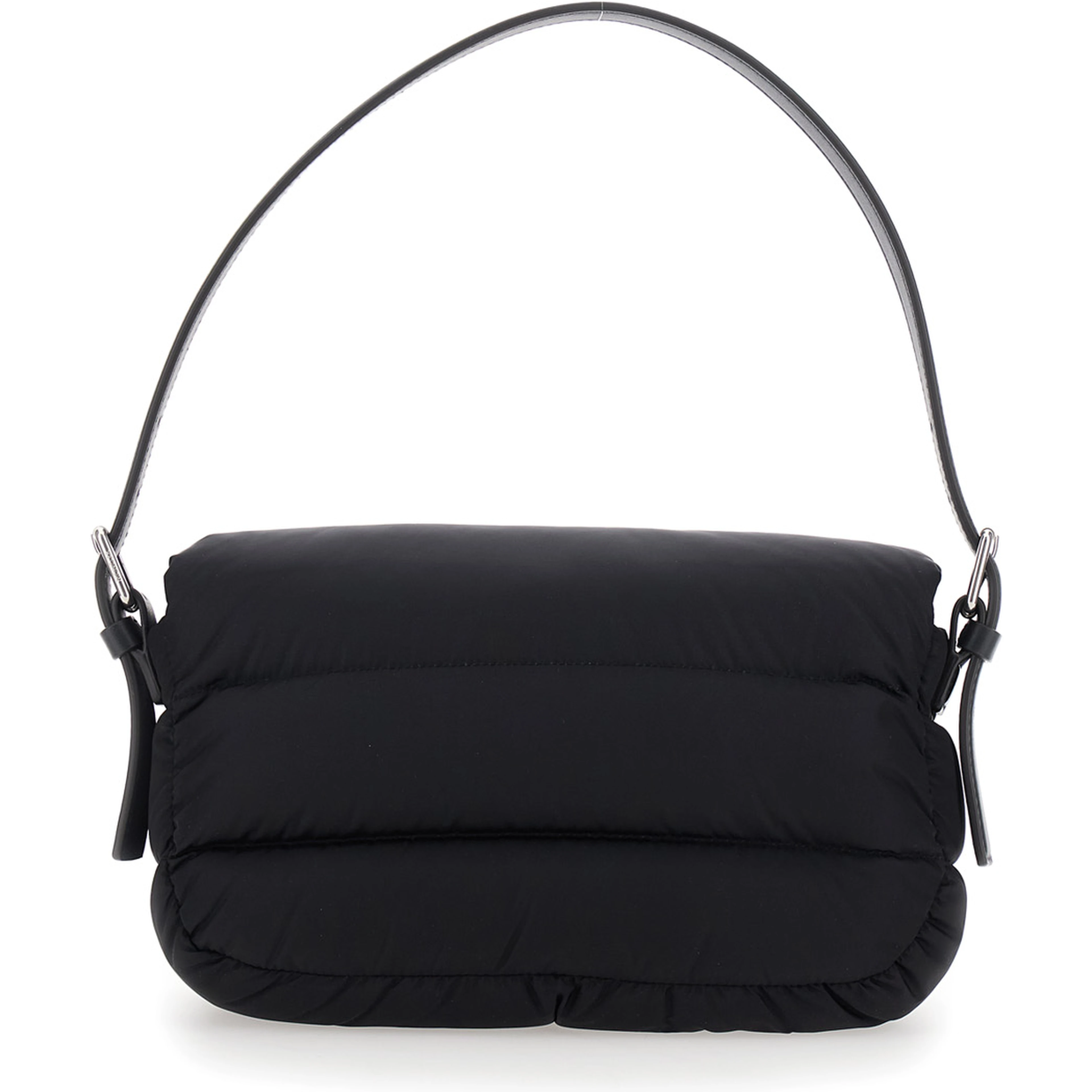 Caradoc Black handbagwith logo on the front in Tech Fabric for women