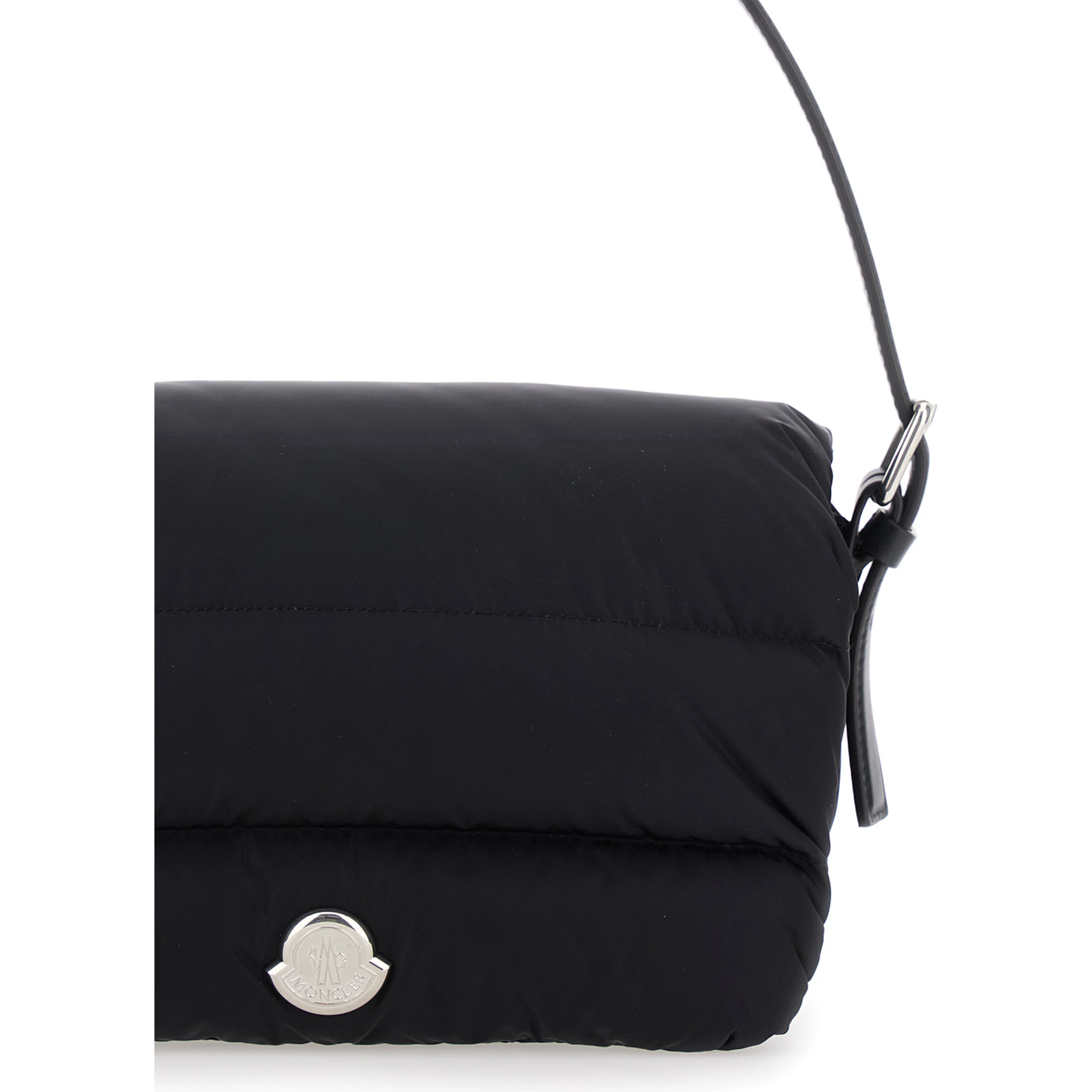 Caradoc Black handbagwith logo on the front in Tech Fabric for women