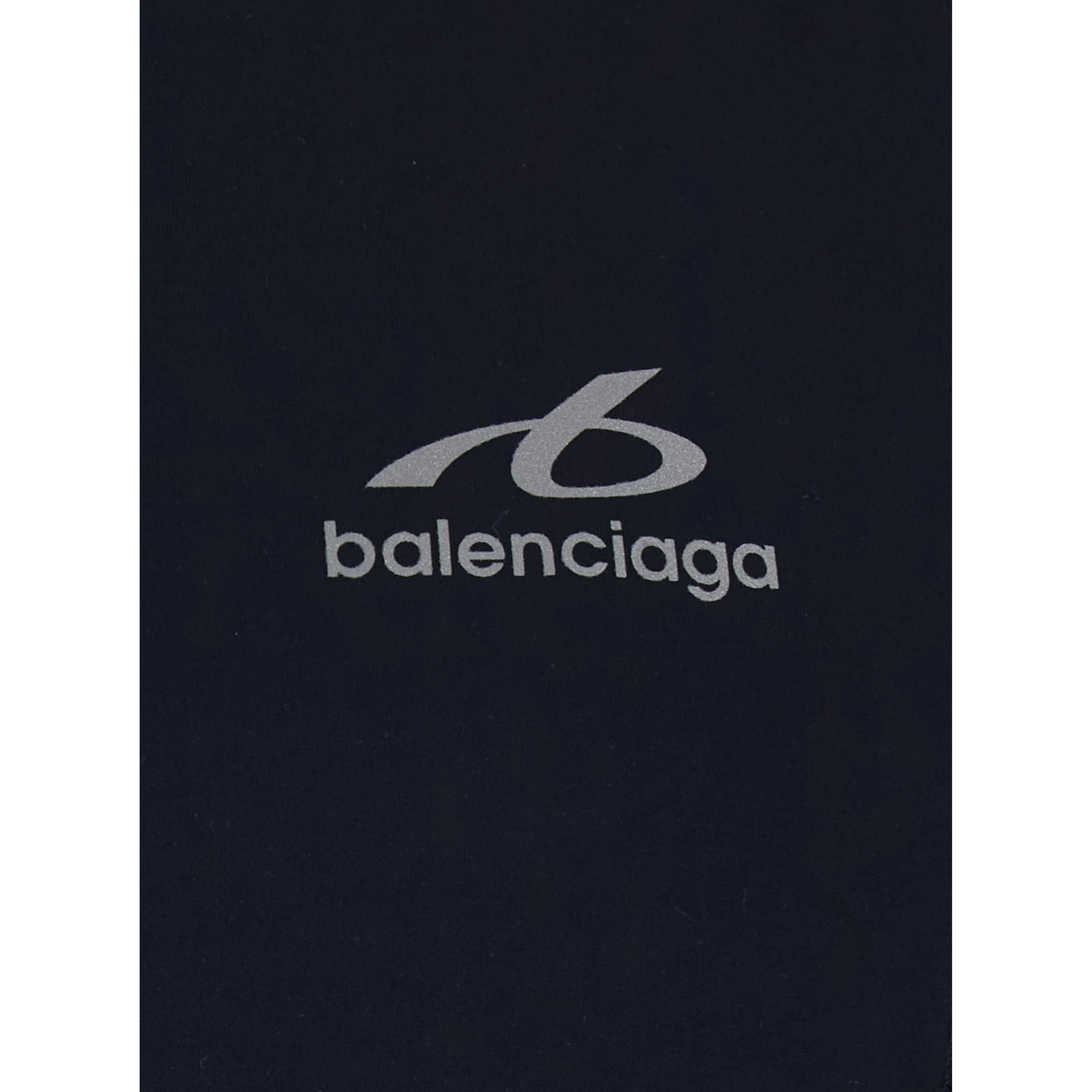 Black Crew Neck T-Shirt with Logo Lettering on Front and Back in Tech Fabric Stretch for Men