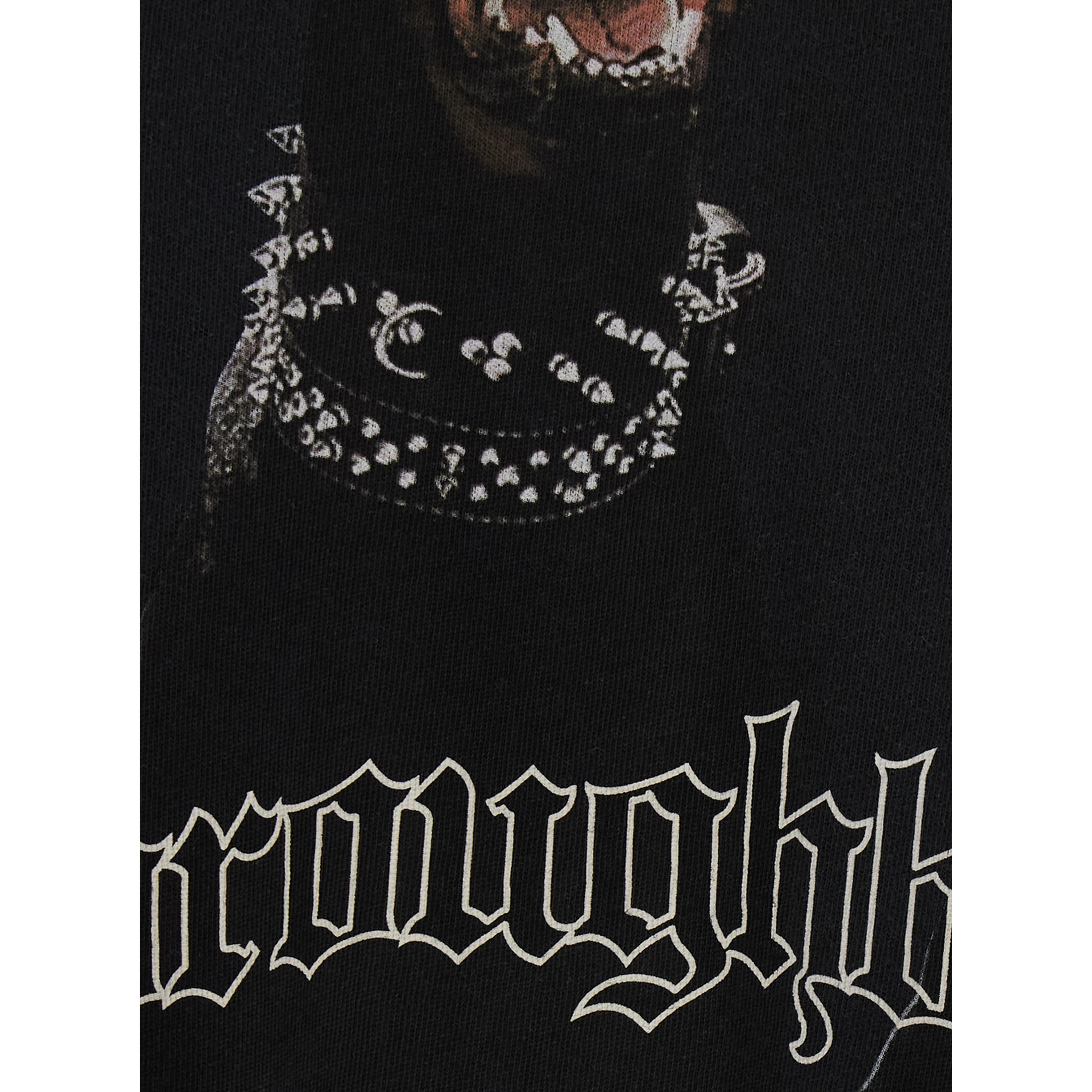 Black Crew neck T-shirt with maxi logo on the front and faded design in cotton for men